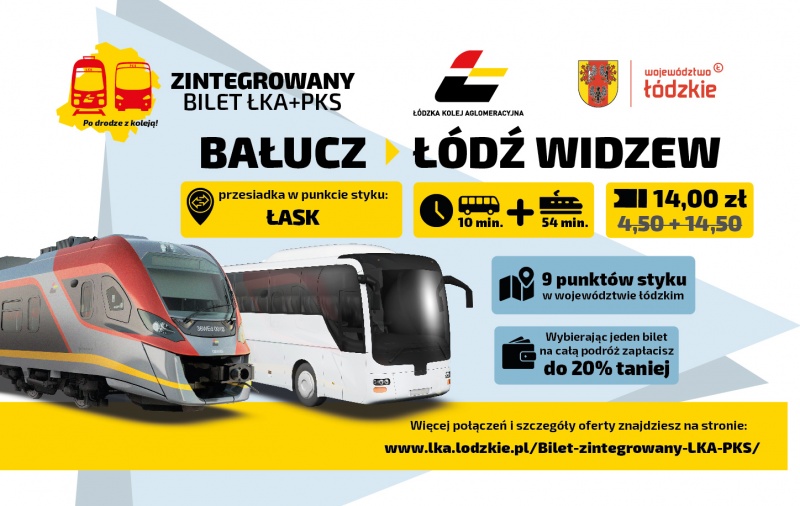 Bilet Zintegrowany ŁKA + PKS
