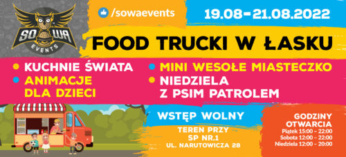 Foodtrucki w Łasku między 19 – 21 sierpnia!